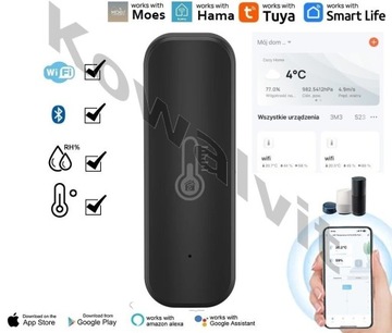 Termometr higrometr wifi Tuya /SmartLife/Hama z PL