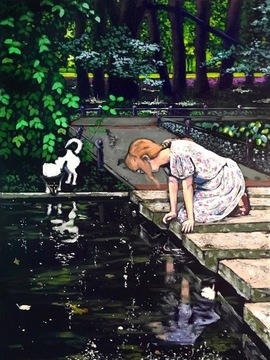 Malczewski „Narcissi”acrylic,canvas,80x60.