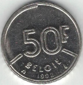 Belgia 50 franków 1992 E  22,5 mm nr 2
