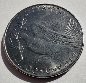 WATYKAN 100 Lire 1976 okołoMENNICZA