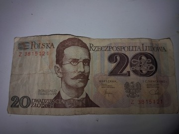 Banknot 20 złotych PRL seria Z