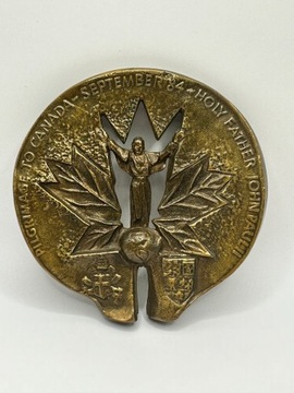 Medal Papież Jan Paweł II Kanada 1984 Cz. Dźwigaj