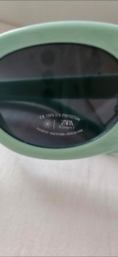 Zara okulary przeciwsloneczne mieta hipi