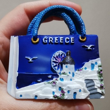 Zagraniczny magnes na lodówkę 3D Grecja torba