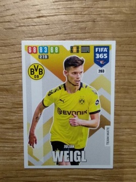 Karta Fifa 365 2020 Panini Weigl nr 203 Borussia