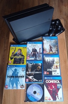 Konsola SONY PS4 + 2 pady + gry CYBERPUNK 2077