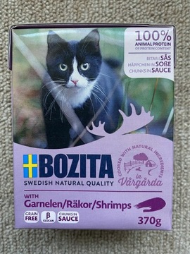 Karma mokra Bozita dla kotów 12x370g krewetka