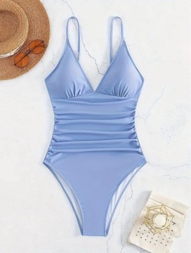 Nowy jednoczęściowy strój kąpielowy błękitny m/38