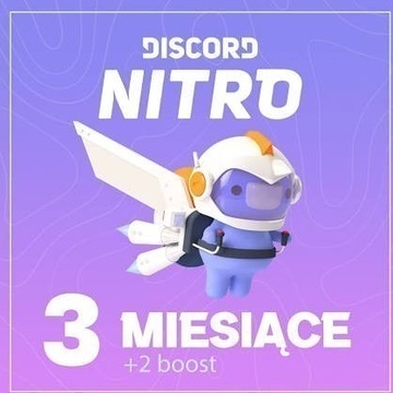 DISCORD NITRO 3 MIESIĄCE 90 DNI + 2x Nitro Boost