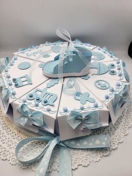 Papierowy tort na baby shower, roczek lub narodzin