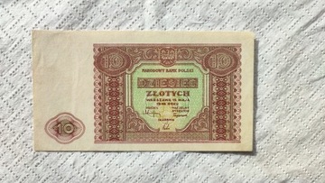 10 złotych z 1946 roku, stan 1-/2+