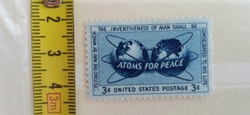 STARY ZNACZEK USA- ATOMS FOR PEACE