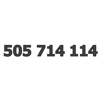 505 714 114 ZŁOTY NUMER ORANGE F.VAT