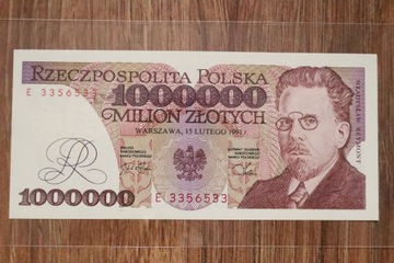 1000000 ZŁOTYCH 1991 stan UNC seria E radar !!