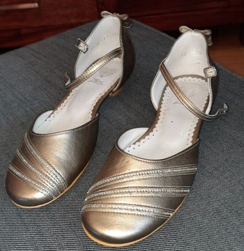 Eleganckie buty złote komunia r.36 Zarro