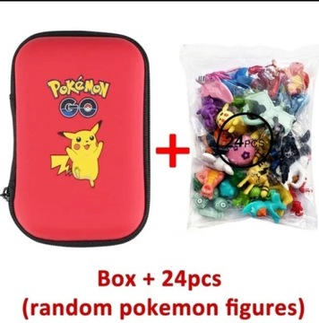 Box zestaw pudełko+ 24 figurki Pokemon 