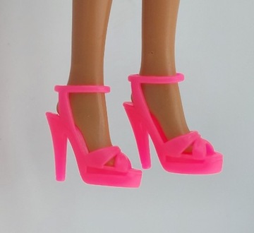 Buty dla lalki Barbie Standard i Curvy różowe odbl