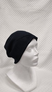 Czapka beanie damska męska unisex czarna frotka