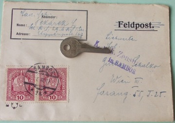 131)Koperta, list stempel Sambor,1917