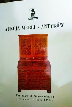 Katalog Aukcja mebli antyków Rempex 1998