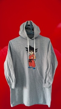 Custom hoodie Goku Dragon Ball oversize L. szara