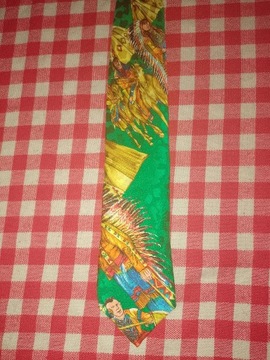 Krawat Altea Milano indianie 100% jedwab italy