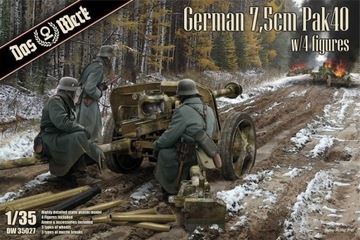 126 DAS WERK 35027 GERMAN7,5cm PaK 40 w/4 FIGURES