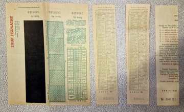 Druk i losy lotto Totolotek stary 1971 i z lat 70