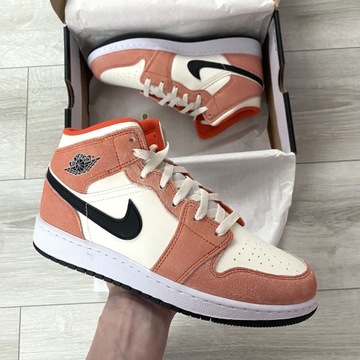 Nike air Jordan 1 mid Orange suede high Dunk pink