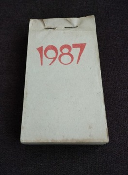 Kalendarz z Sennikiem - zrywane kartki 1987 !