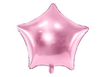 Balon foliowy, gwiazda, pastelowy różowy 48 cm 