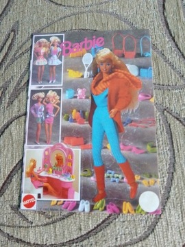 Barbie naklejka pocztówka retro vintage 