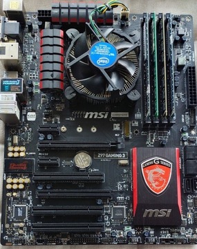 Płyta główna MSI Z97gaming3 / i5-4460 / ram 16gb