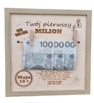 Twoje pierwszy milion personalizowane prezent 18+