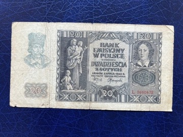 20 złotych 1941 ser. L