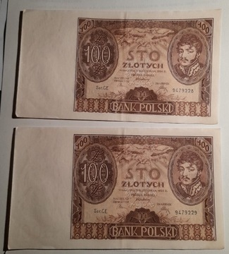 BANKNOTY 100zł Listopad 1934r.