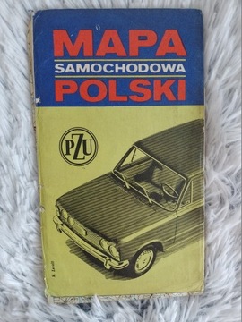 MAPA SAMOCHODOWA POLSKI 1972