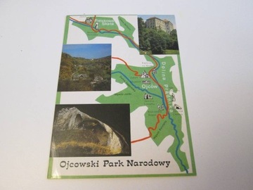 OJCOWSKI PARK NARODOWY MAPKA POCZTÓWKA