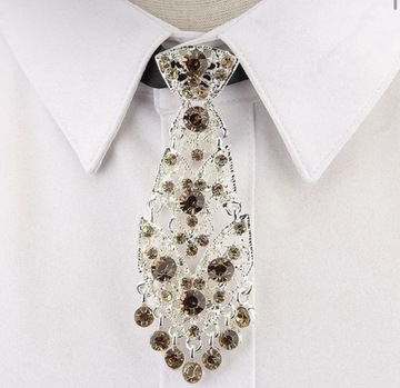 kryształowy krawat, luksusowy!