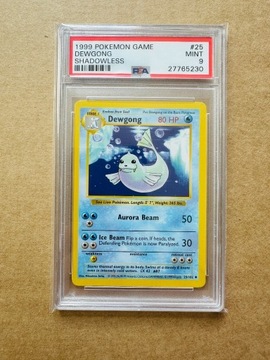 Dewgong SHADOWLESS! PSA 9 - Base Set 25/102 - Karta Pokemon od 1 zł