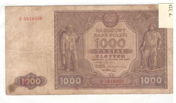 1000 złotych 15.01.1946