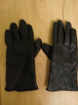 Rękawiczki damskie skórzane rozmiar L 