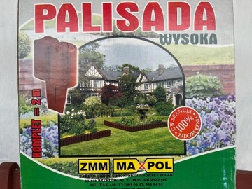 Palisada wysoka jasny brąz 2mb