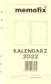 Kalendarz 2022 wkład do organizera B6 TDW krem 