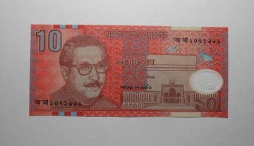 stary banknot polimer Bangladesz stan bankowy