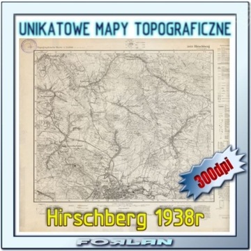 UNIKATOWE MAPY TOPOGRAFICZNE - Hirschberg 1938r.