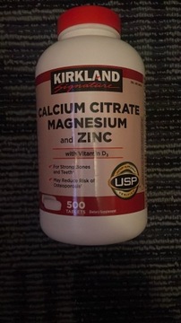 Kirkland calcium citrate magnesium zinc 500 tabl