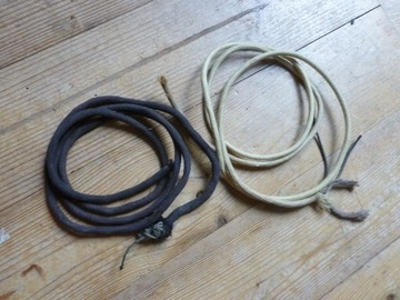 Stary kabel w oplocie tekstylnym 2x 0,75 mm