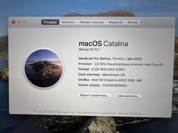 MacBook Pro A1425 Late 2012