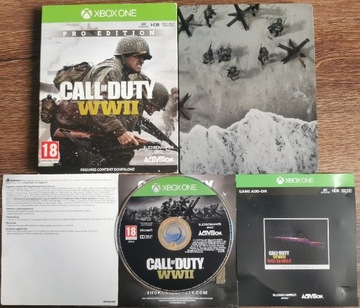 Call of Duty WWII Pro Edition Steelbook na Xbox One/series X. 